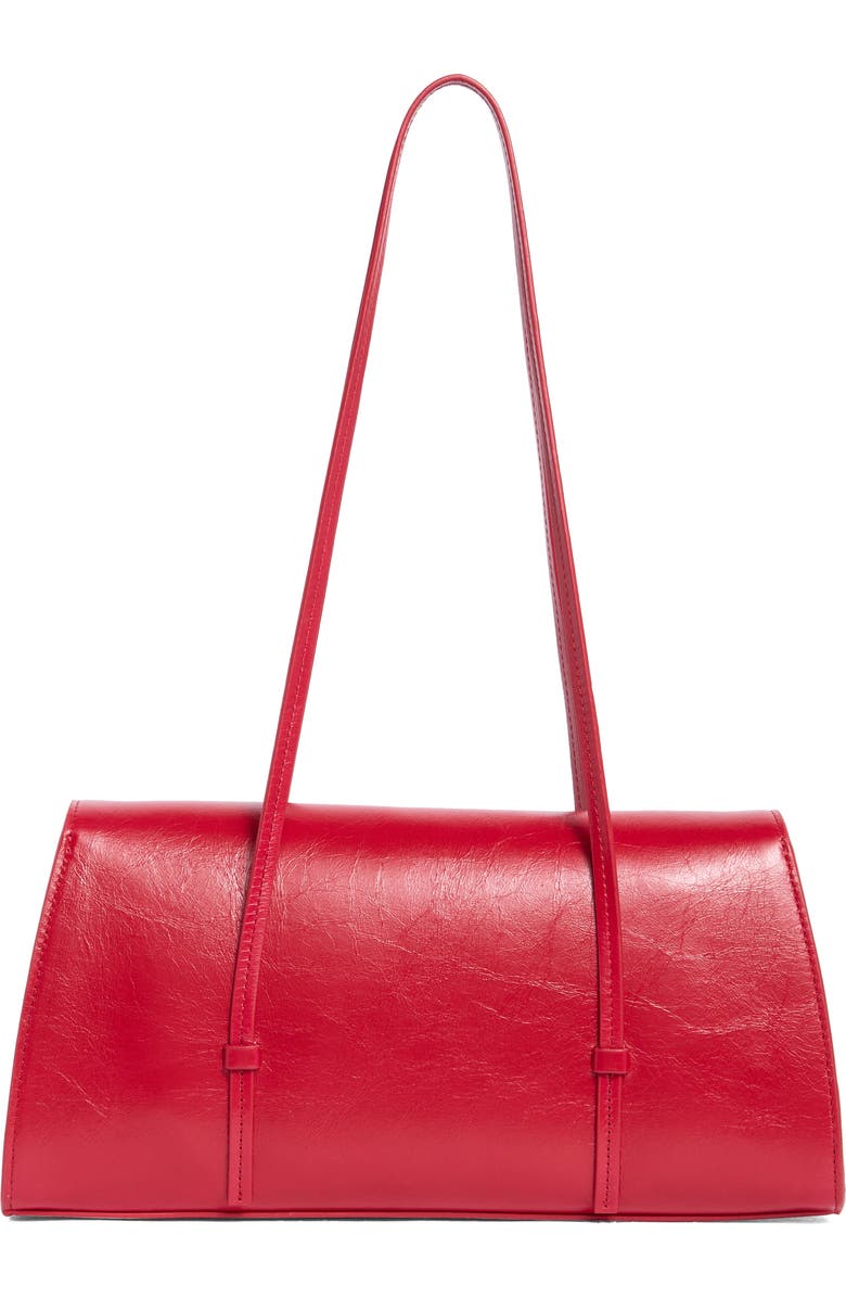 Reformation Elena Leather Shoulder Bag, Alternate, color, Poppy Leather