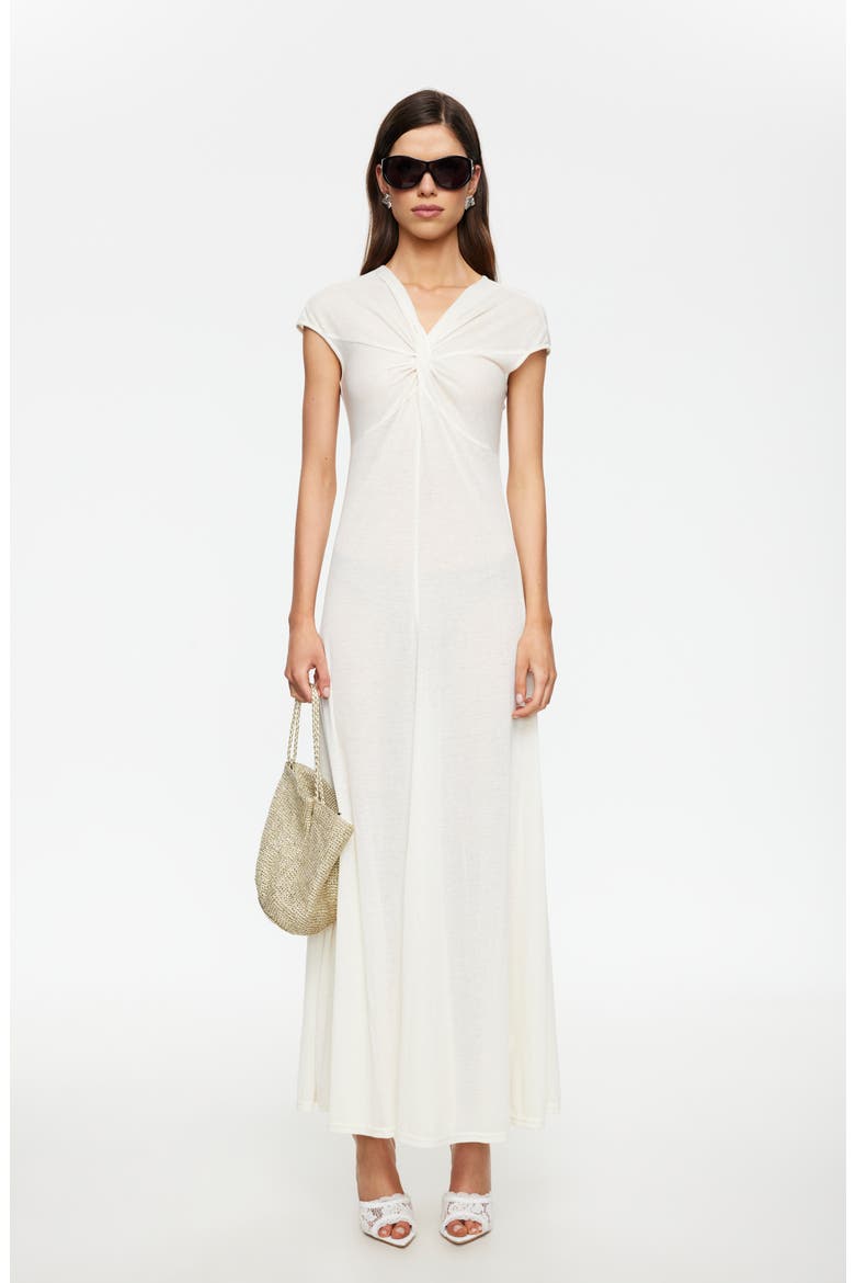 Adriana Twist Front Maxi Dress, Alternate, color, VANILLA