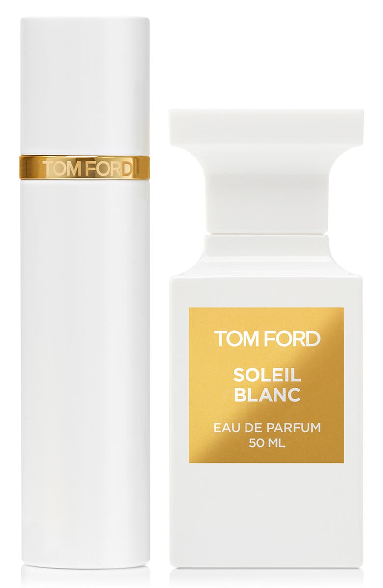 TOM FORD Private Blend Soleil Blanc Eau de Parfum & Atomizer Set USD $443 Value, Alternate, color, 