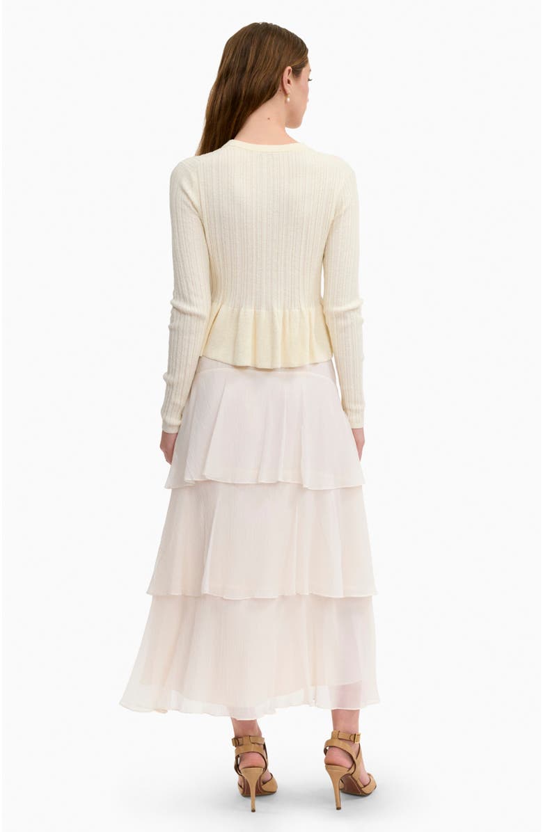 Rebecca Taylor Boucle Knit Cardigan, Alternate, color, Ivory