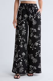 Bobeau Lyra Crepe Wide Leg Pants
