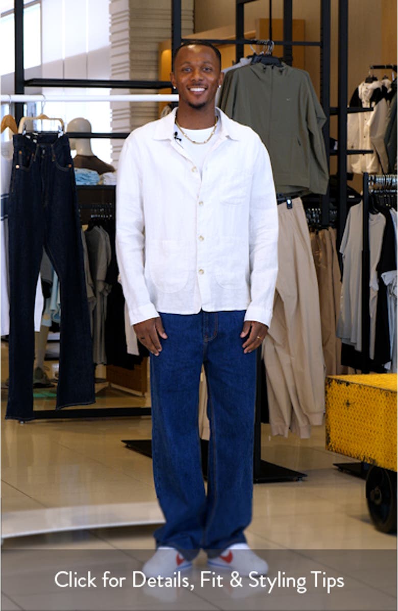 Linen Button-Up Overshirt, sales video thumbnail