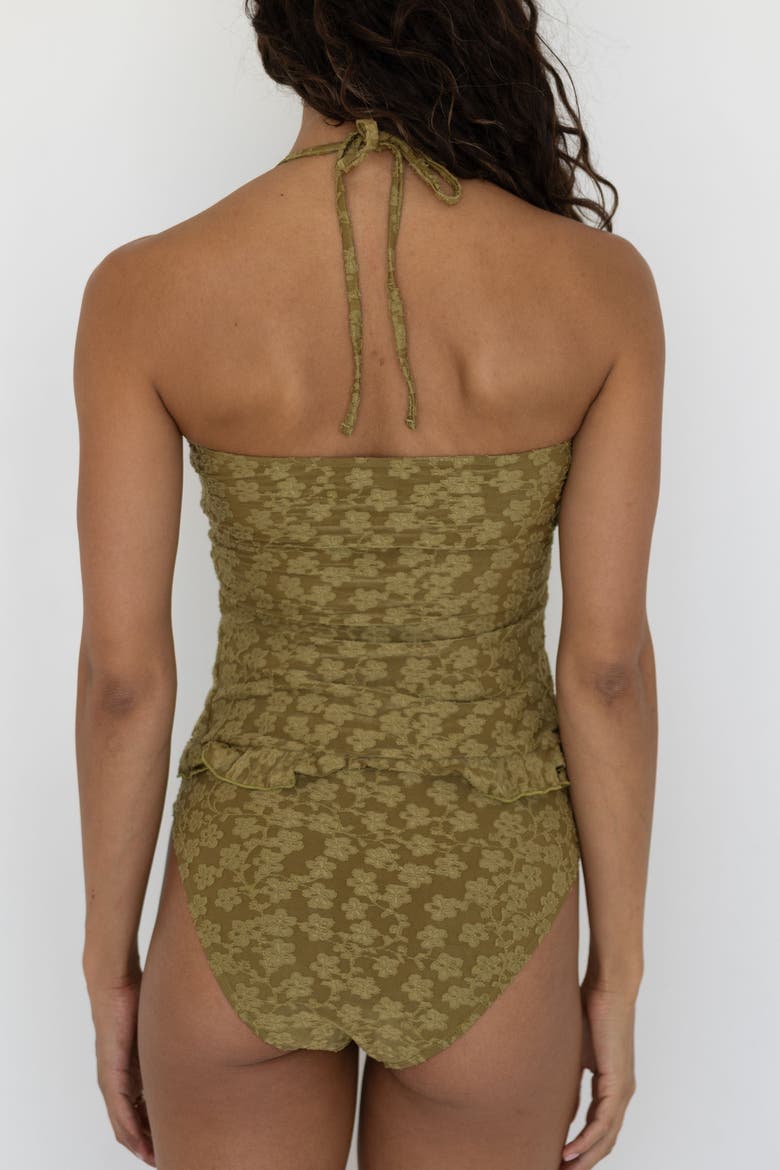 Ivy Halter Tankini Top, Alternate, color, Green
