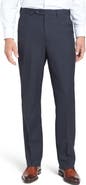 Berle Self Sizer Waist Plain Weave Flat Front Washable Trousers