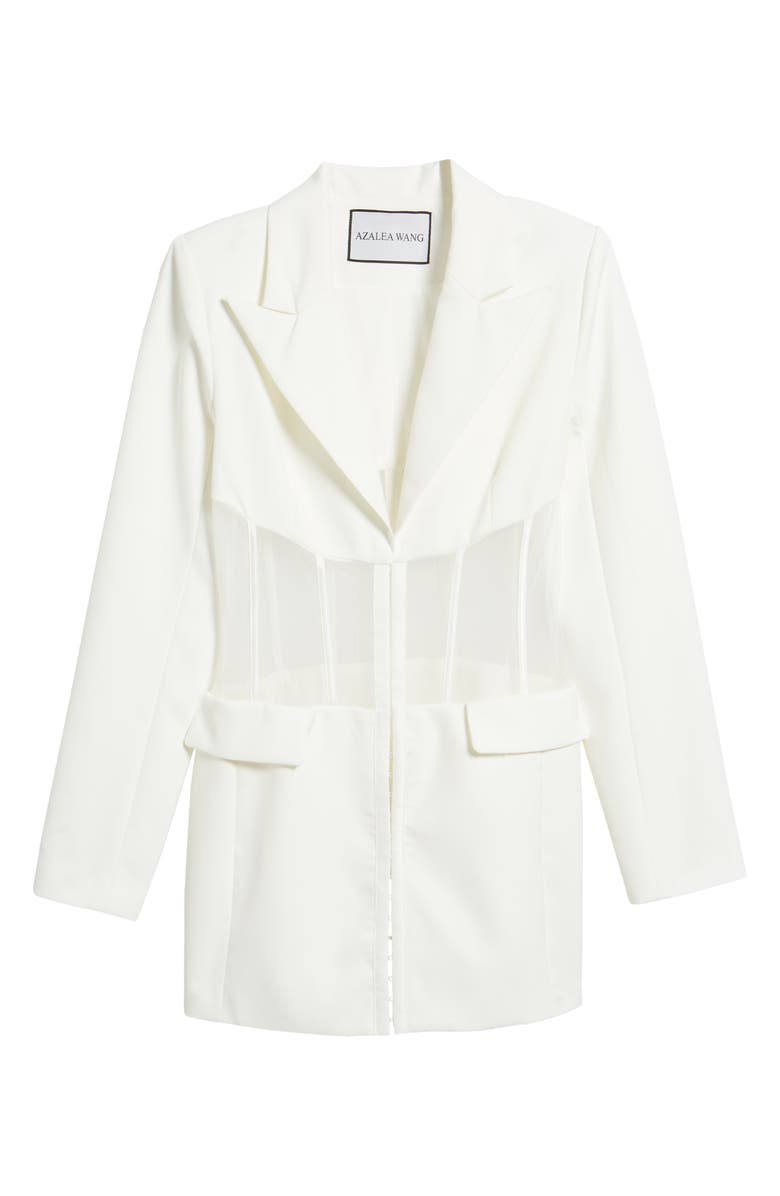 AZALEA WANG Sheer Detail Blazer, Alternate, color, 