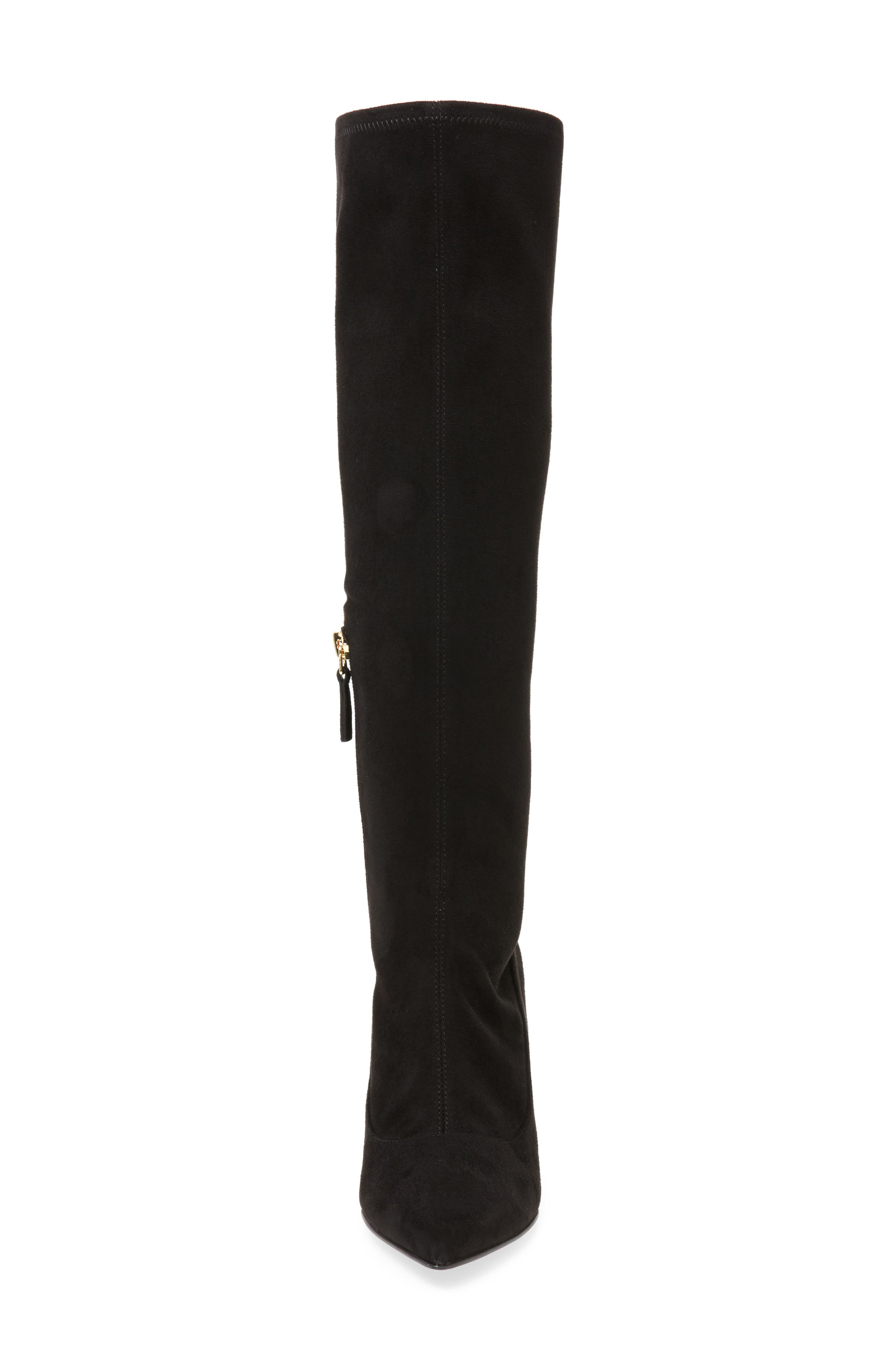Carrara Knee High Pointy Toe Boot, Alternate, color, BLACK FABRIC