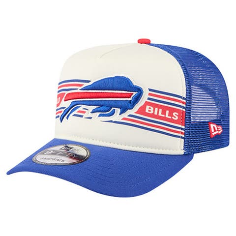 Men's New Era  Cream/Royal Buffalo Bills Banner A-Frame 9FIFTY Trucker Snapback Hat