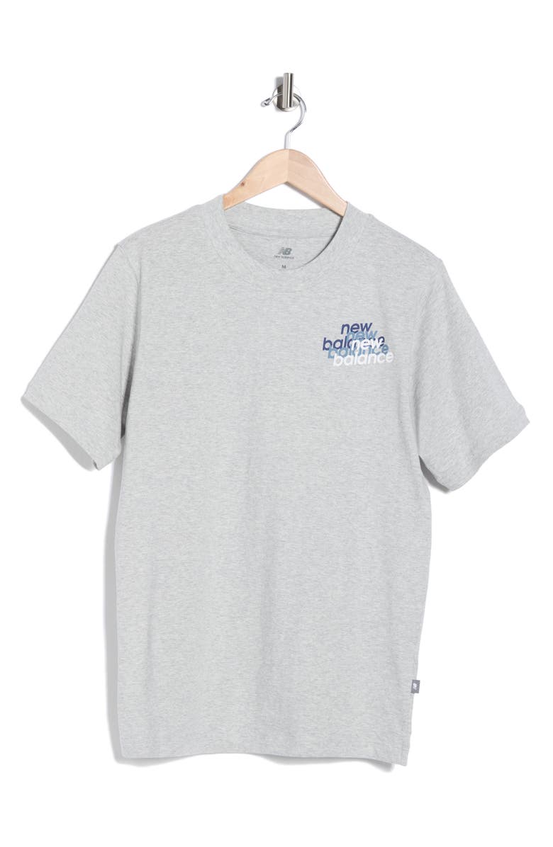 New Balance Linear Logo Graphic T-Shirt, Main, color, Athletic Grey