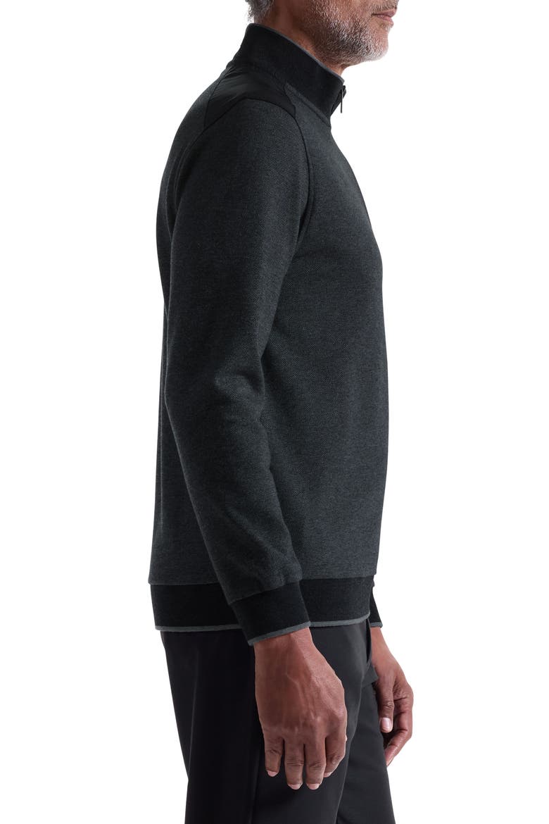 Mélange Quarter Zip Top, Alternate, color, ZINC