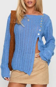 Princess Polly Lenker Asymmetric Button Cardigan