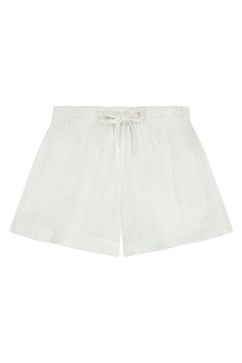 La Plage Boy's Drawstring Short White, Main, color, White