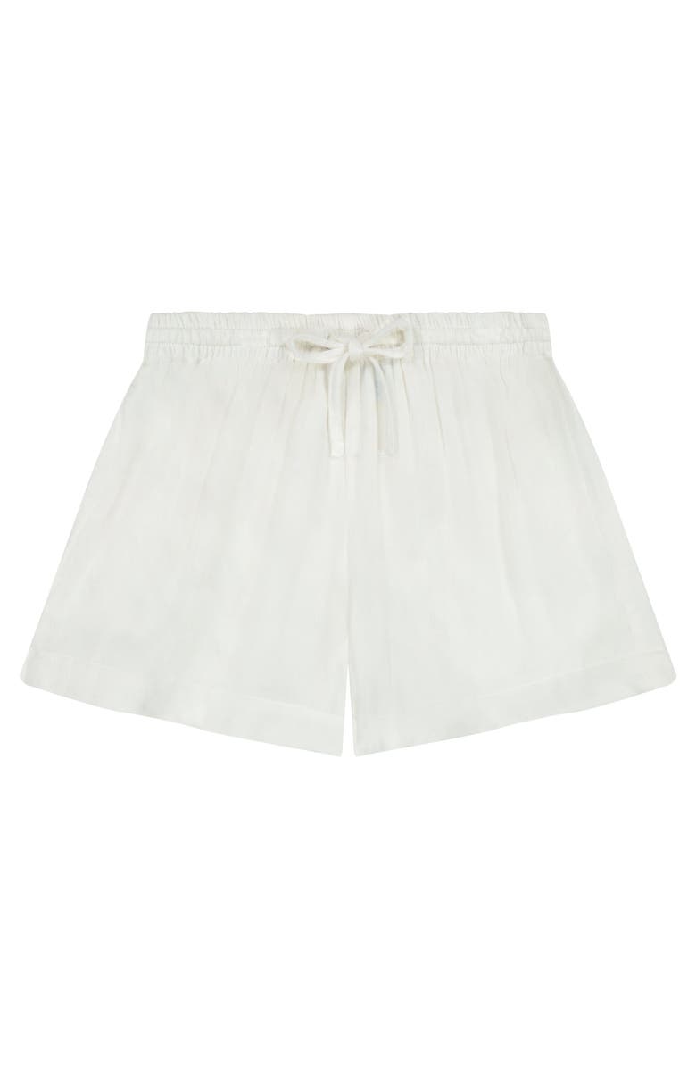 Mer St. Barth La Plage Boy's Drawstring Short White, Main, color, White