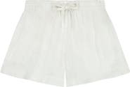 Mer St. Barth La Plage Boy's Drawstring Short White
