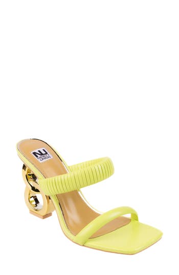 Ninety Union Raddle Square Toe Sandal In Green