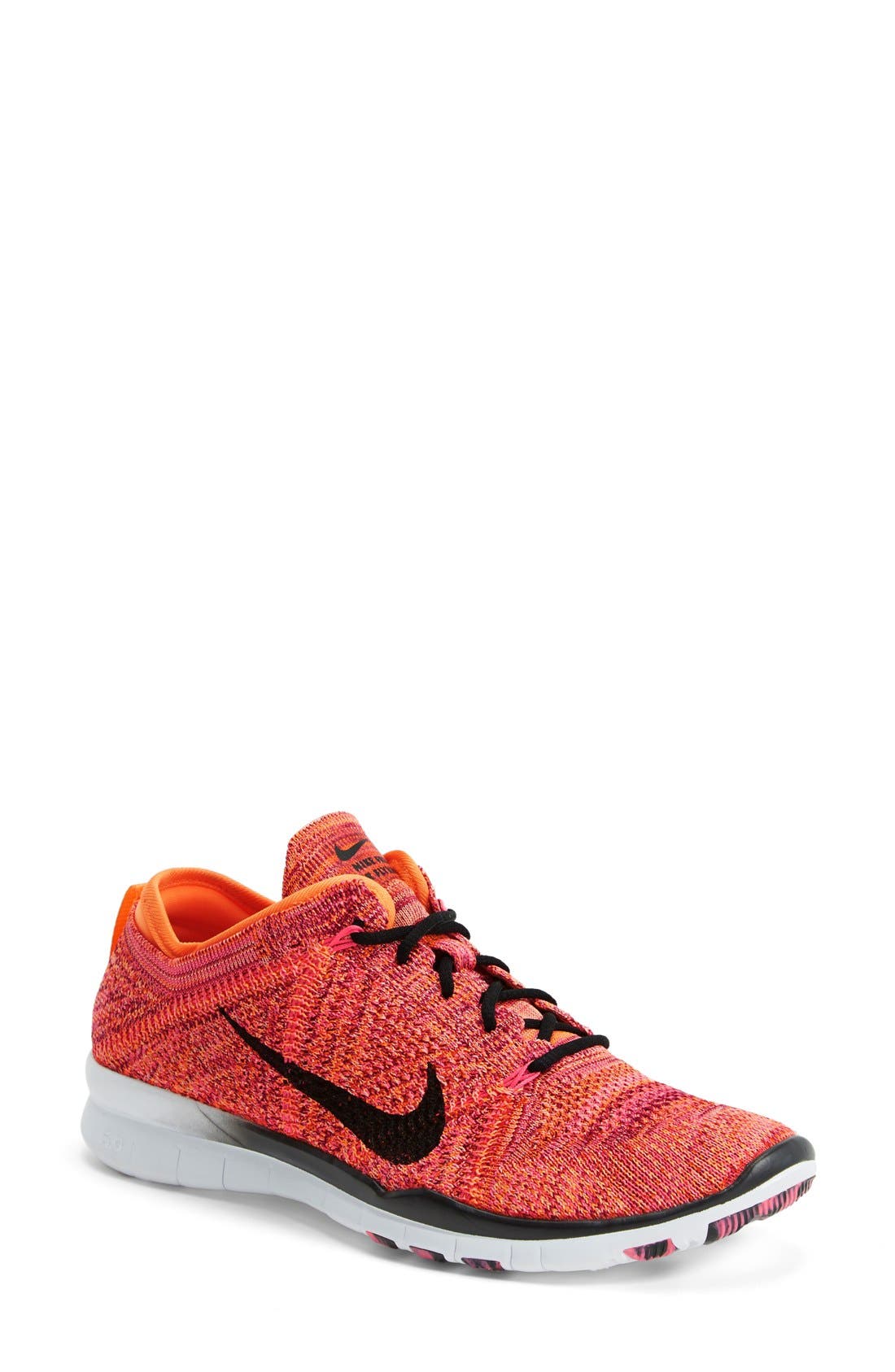 'Free Flyknit 5.0 TR' Training Shoe, Main, color, CITRUS/ PINK/ BLACK