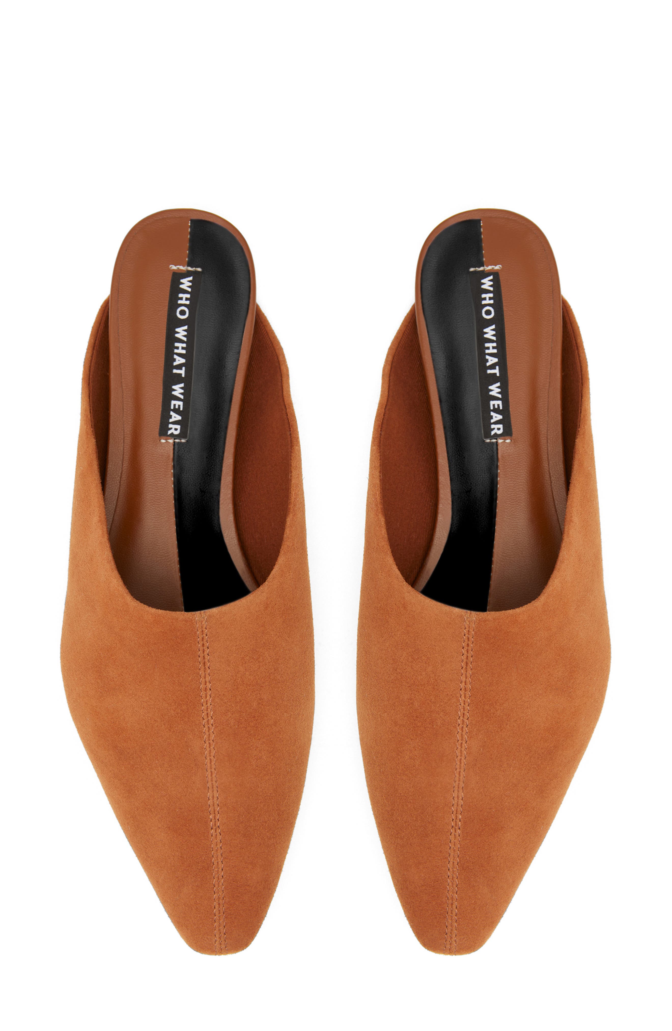 Ella Mule, Alternate, color, COGNAC