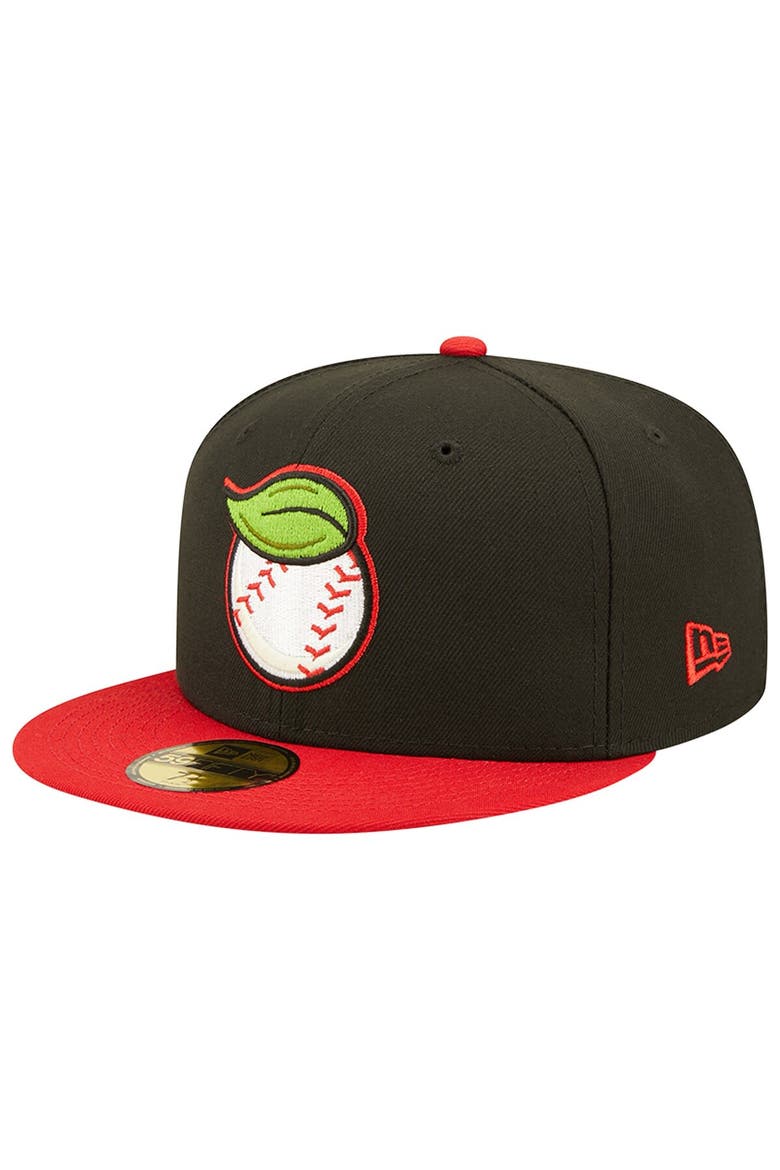 Men's New Era Black/Red Fresno Grizzlies Theme Night 59FIFTY Fitted Hat, Main, color, Black