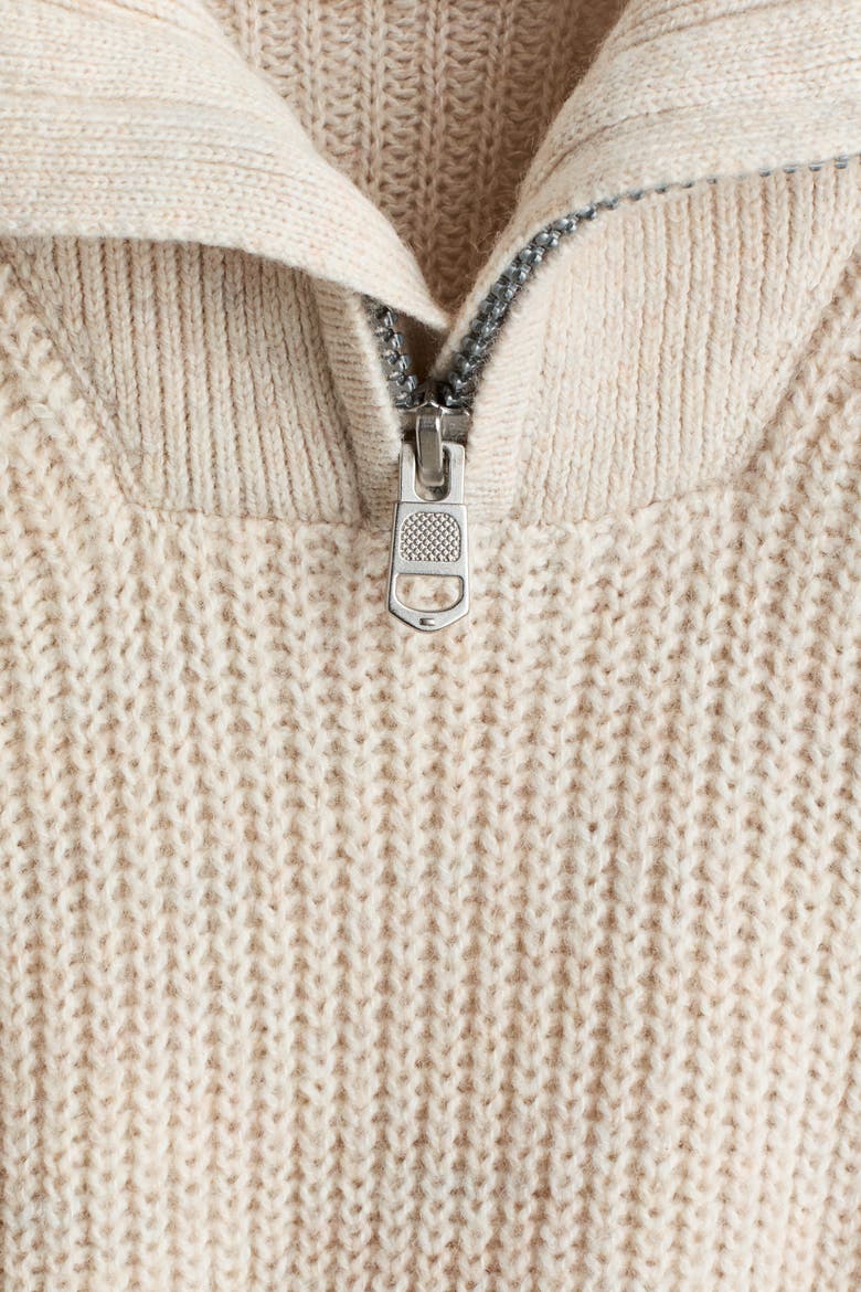Half-zip Sweater, Alternate, color, Light beige