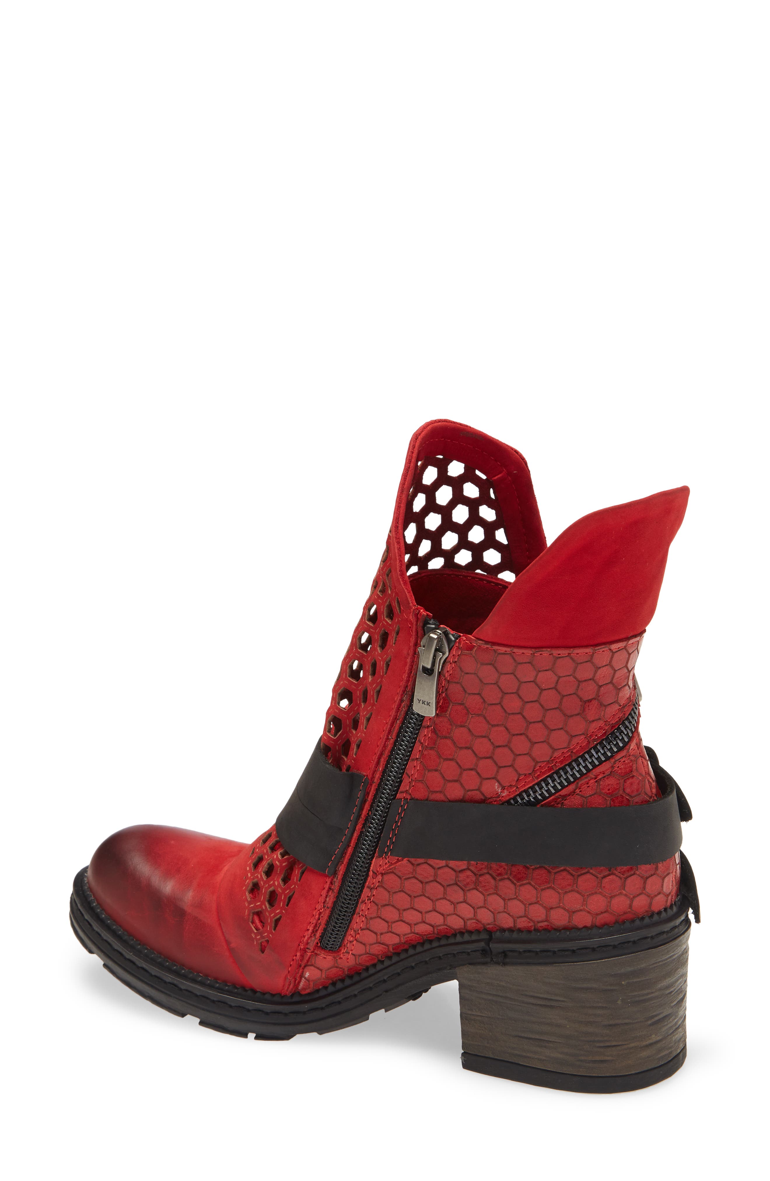 Sheridan Mia Sasha Bootie, Alternate, color, Red Leather