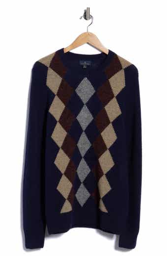 Argyle Crewneck Wool Sweater