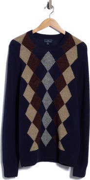 Brooks Brothers Argyle Crewneck Wool Sweater