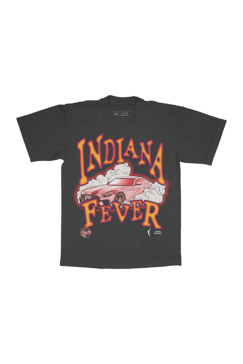 Unisex Playa Society Black Indiana Fever Sketch T-Shirt, Main, color, Black