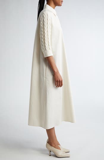 Max Mara Armonia Mixed Media A-Line Dress | Nordstrom