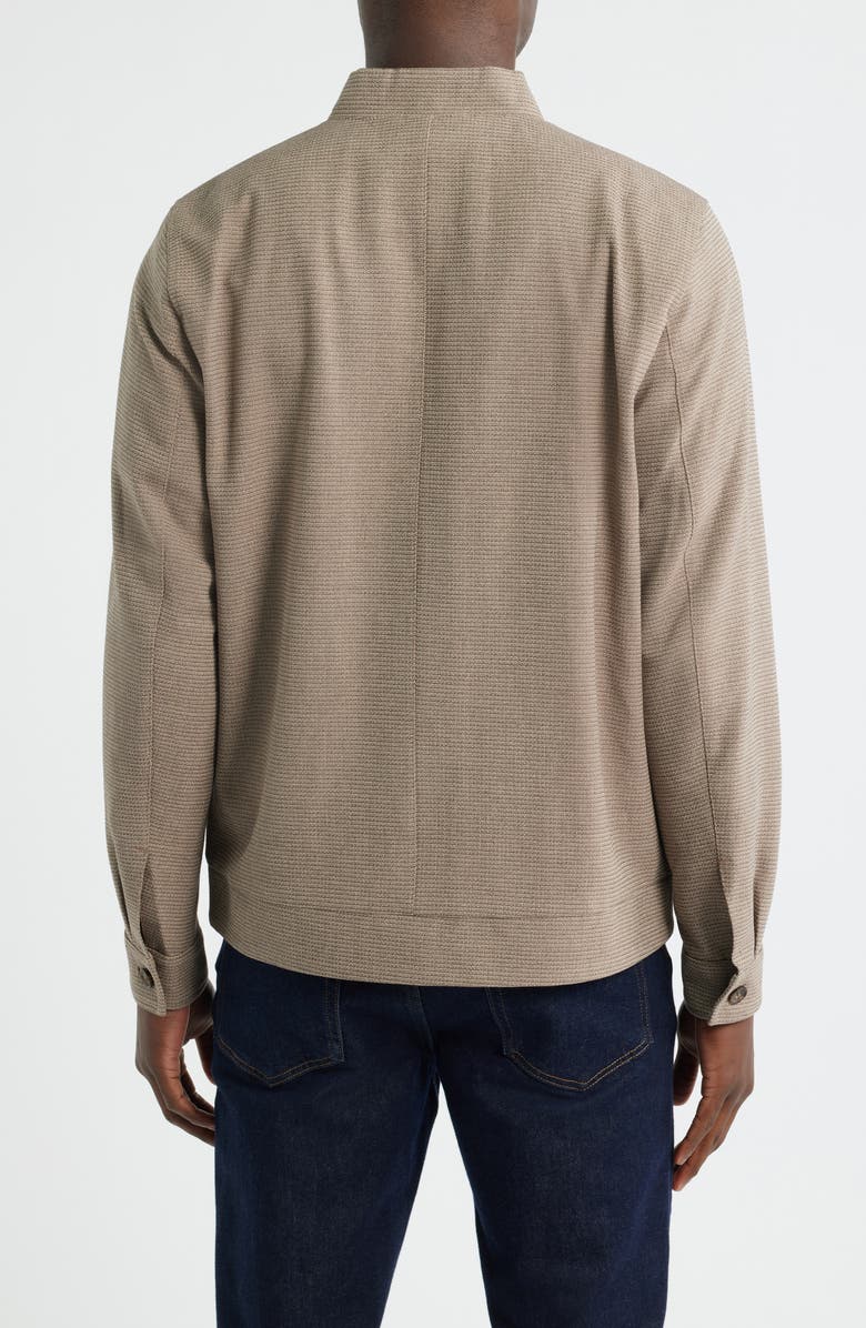 Johnston & Murphy Pattern Zip Jacket, Alternate, color, Brown