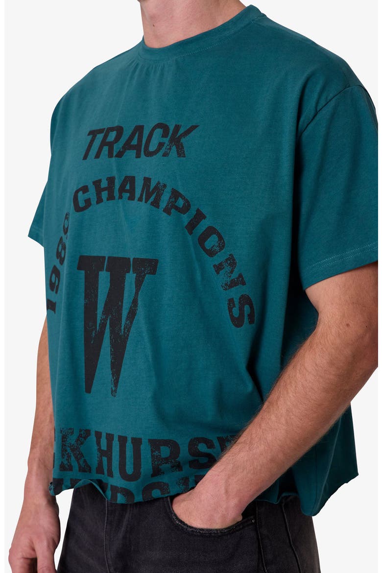 Wickhurst Cutoff Graphic T-Shirt, Alternate, color, TEAL
