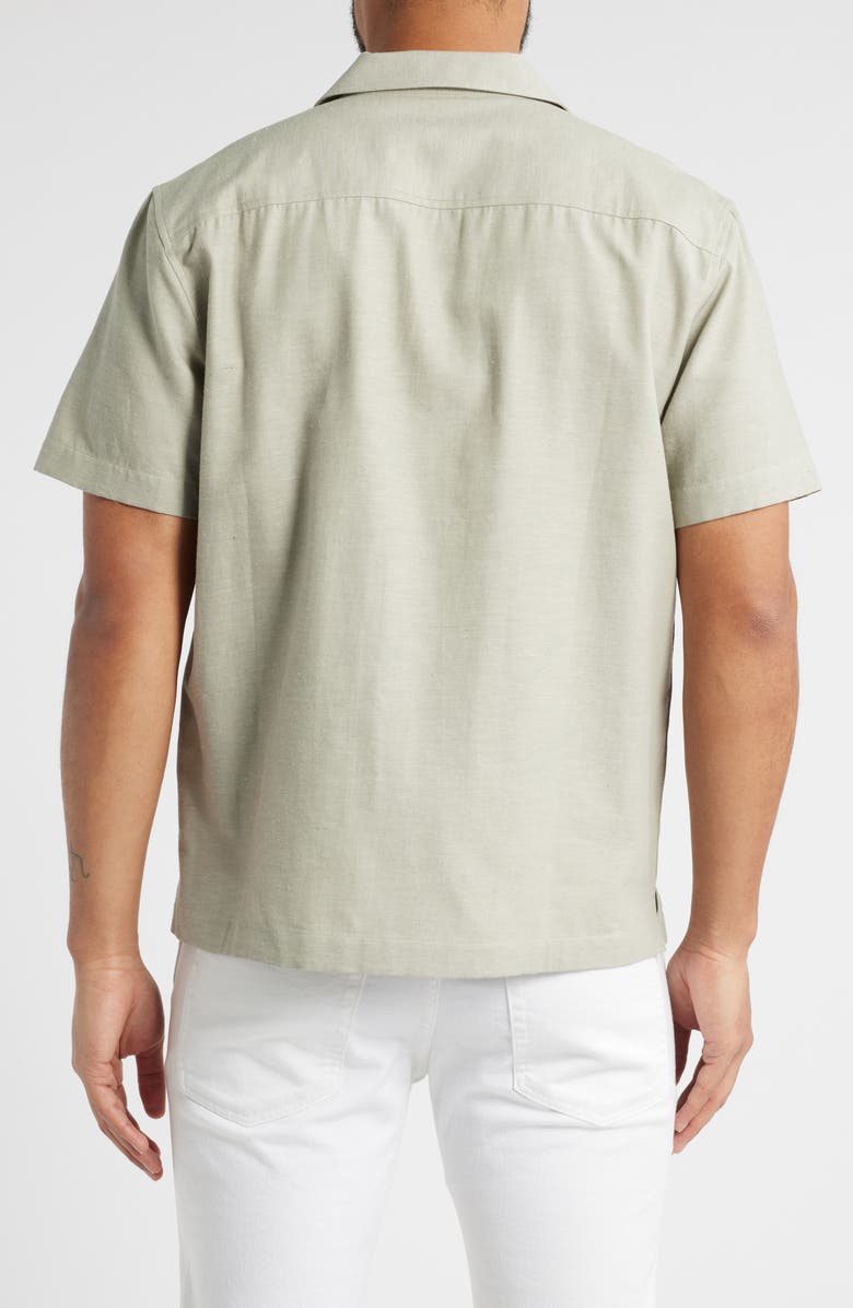 AG Foster Cotton Blend Camp Shirt, Alternate, color, Dried Bay Leaf