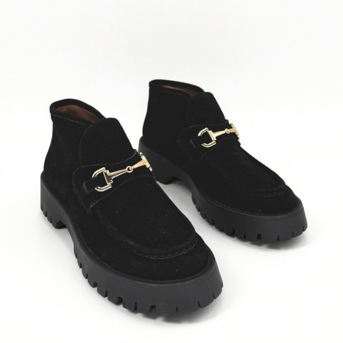 Amie Rafa Dario Horsebit Suede Boots In Brown