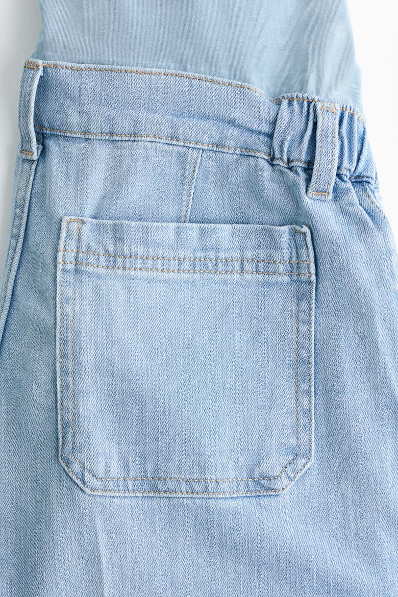 Mama Wide Leg Jeans, Alternate, color, Light denim blue