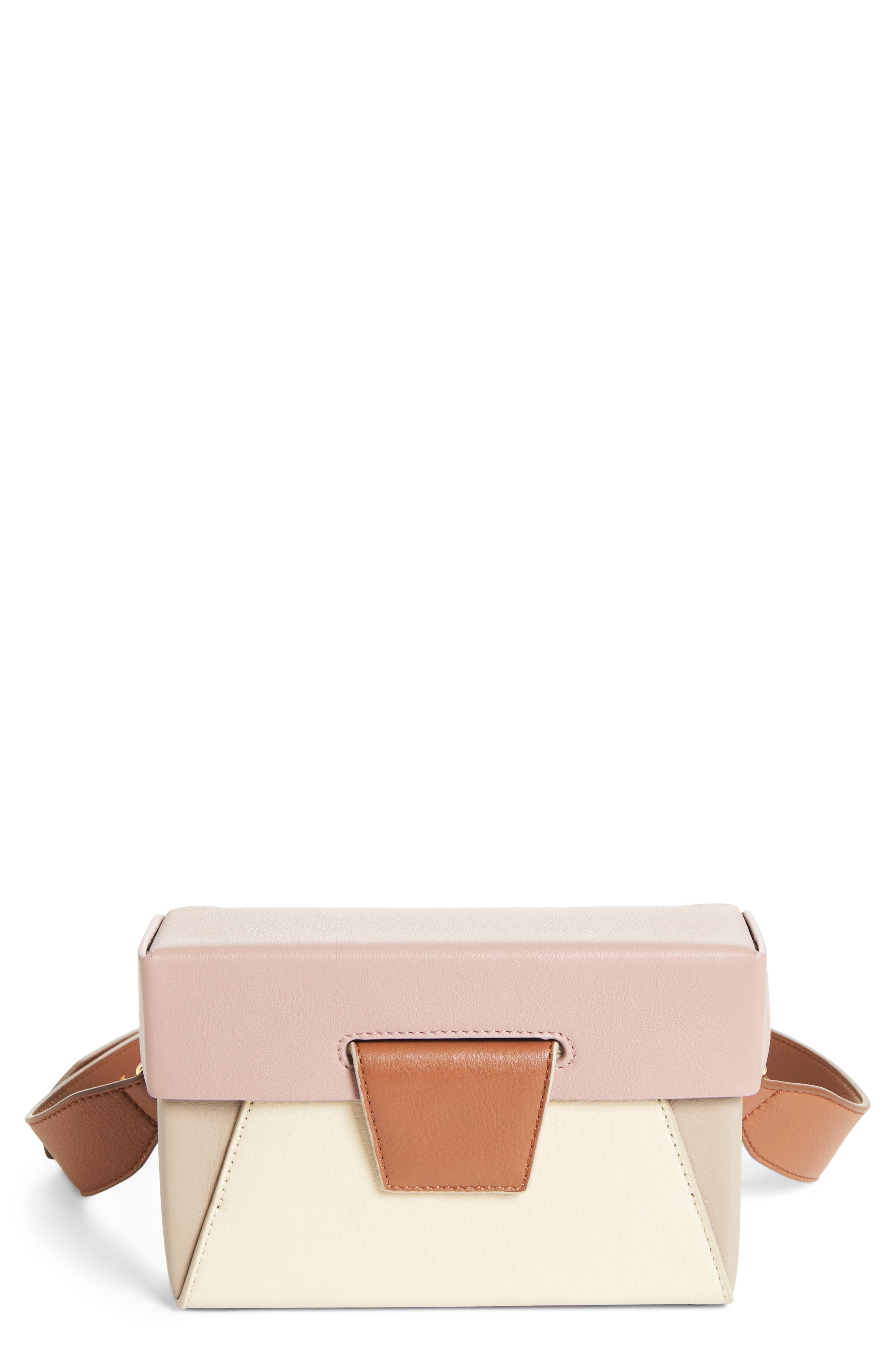 Lola Belt Bag, Main, color, BROWNROSE MARMO