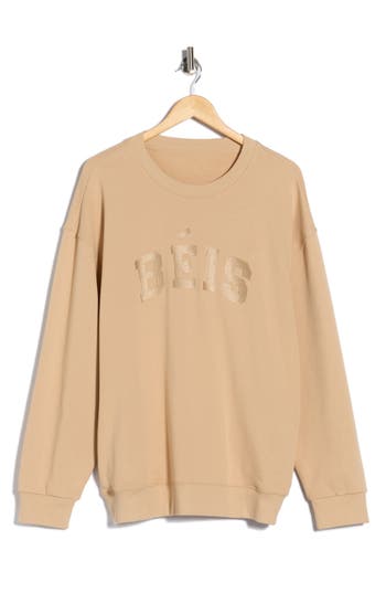 Beis Béis The Logo Sweatshirt In Sand