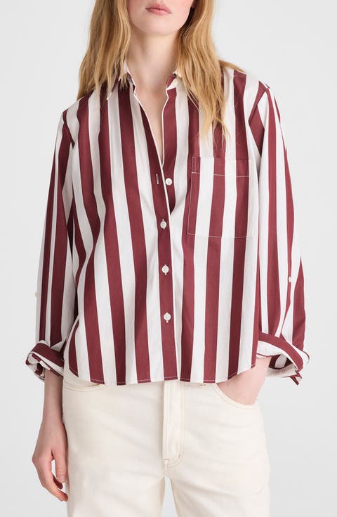 The Signature Cotton Poplin Y-Neck Shirt