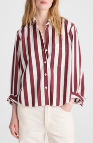 Madewell The Signature Cotton Poplin Y-Neck Shirt