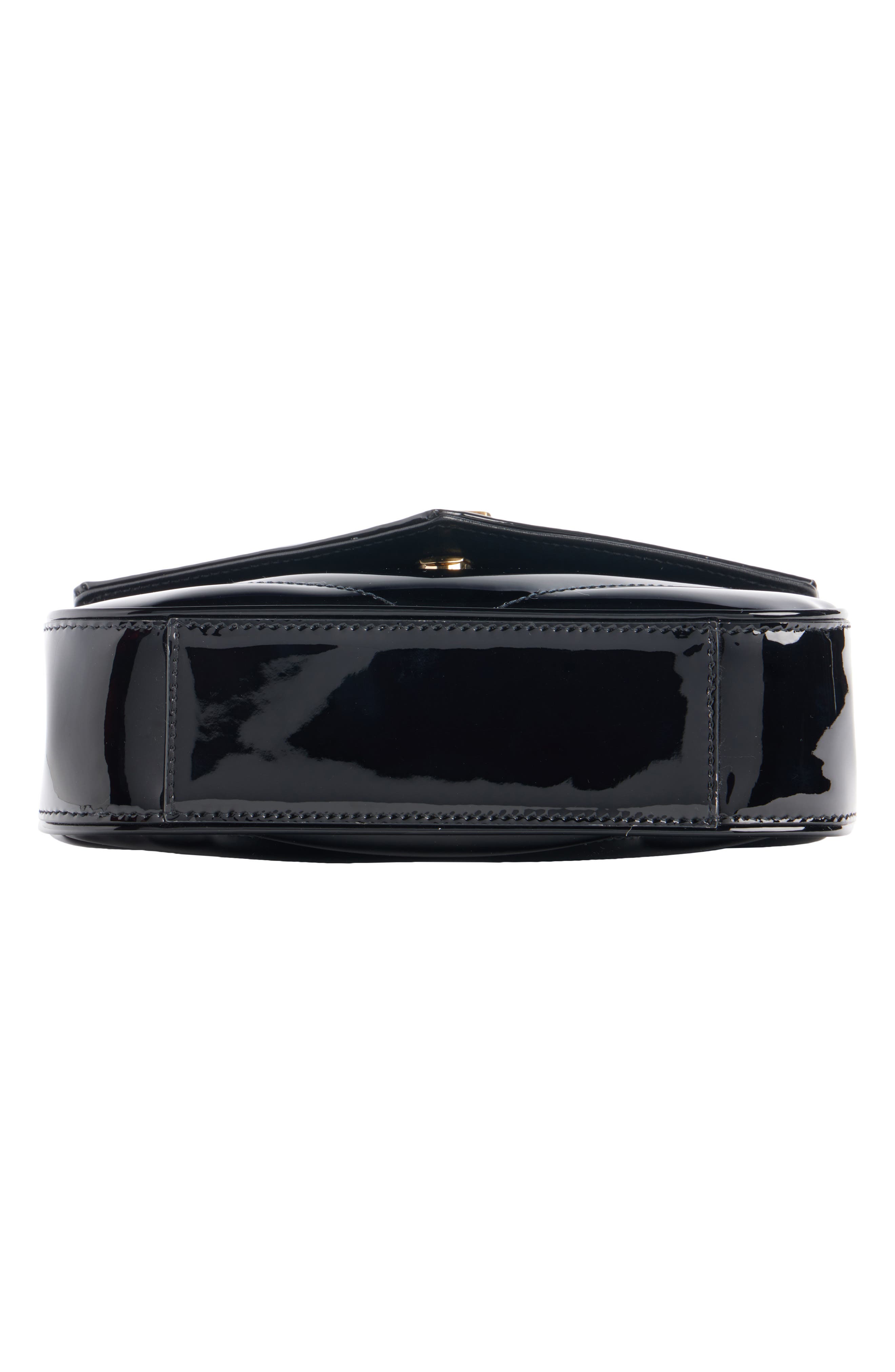 Mini LouLou Quilted Patent Leather Bag, Alternate, color, NOIR