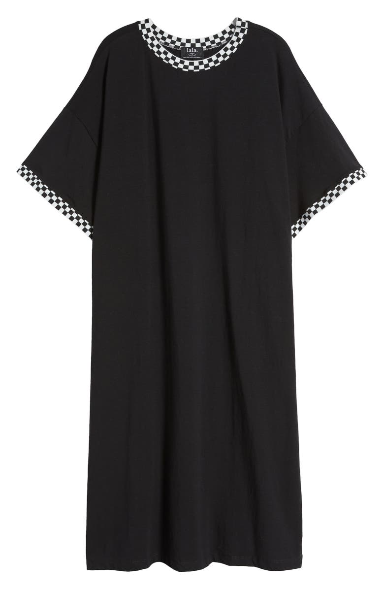 Dressed in Lala Frankie Stretch Cotton Oversize T-Shirt Dress, Alternate, color, 