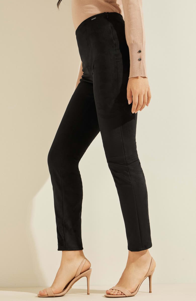 GUESS Maya Faux Suede Leggings, Alternate, color, 