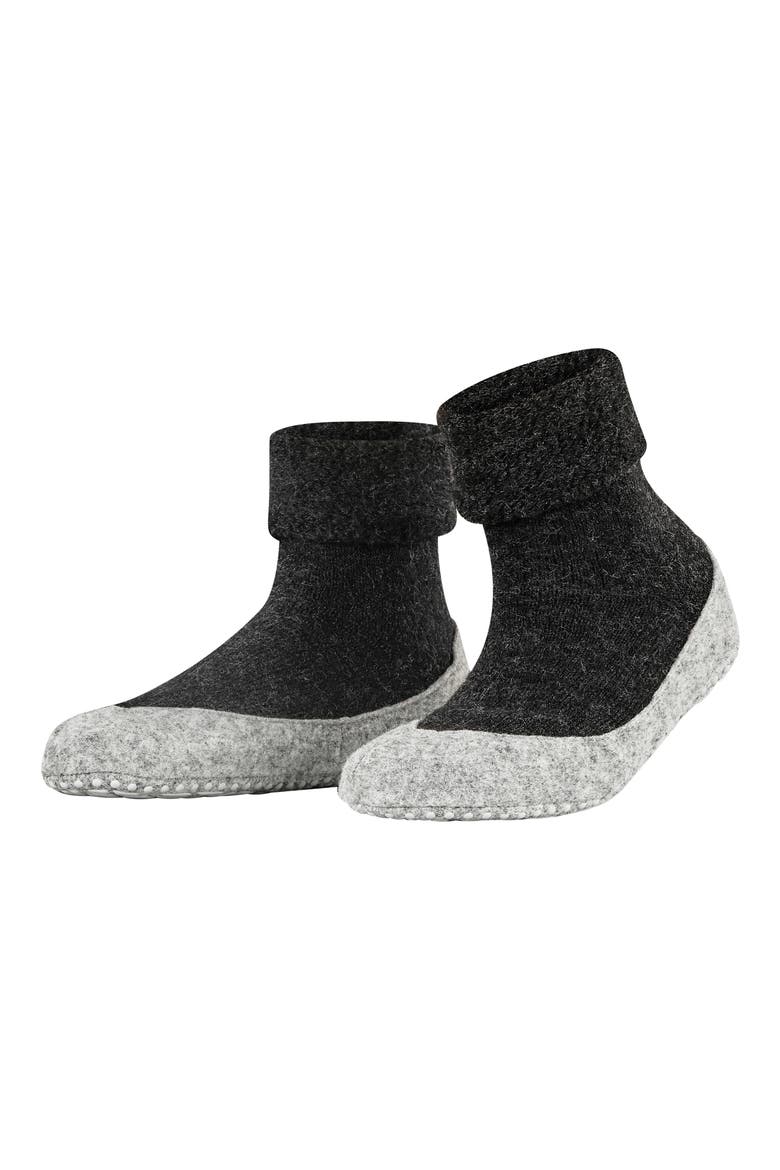 Cosy Stretch Wool Slipper Socks, Main, color, ANTHRACITE MEL.