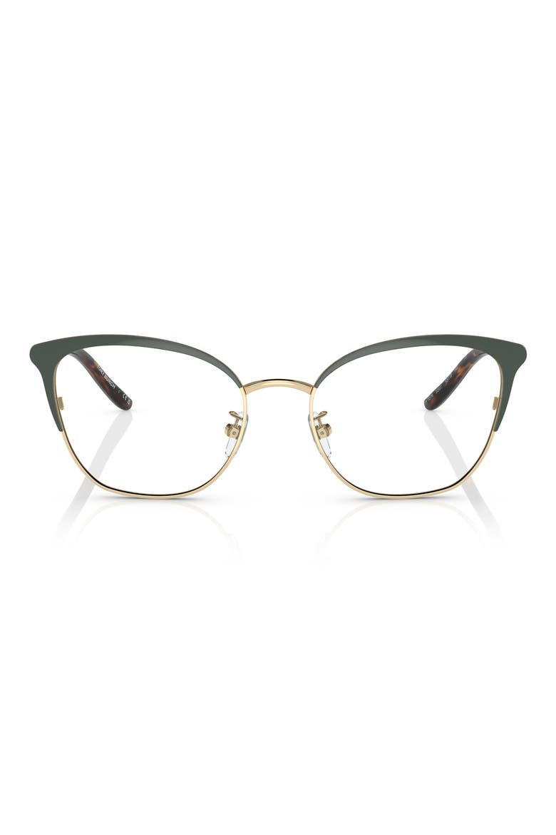 53mm Square Optical Glasses, Main, color, SHINY LIGHT GOLD