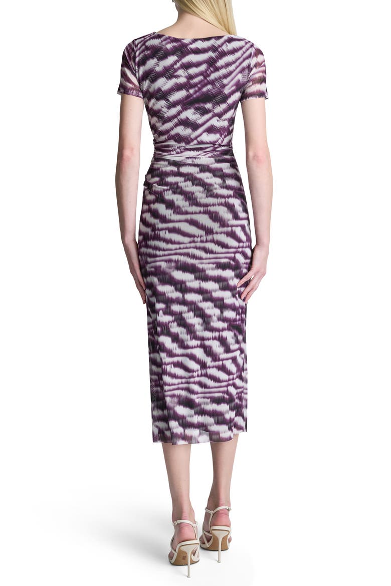 Side Knot Midi Dress, Alternate, color, PLUM MULTI