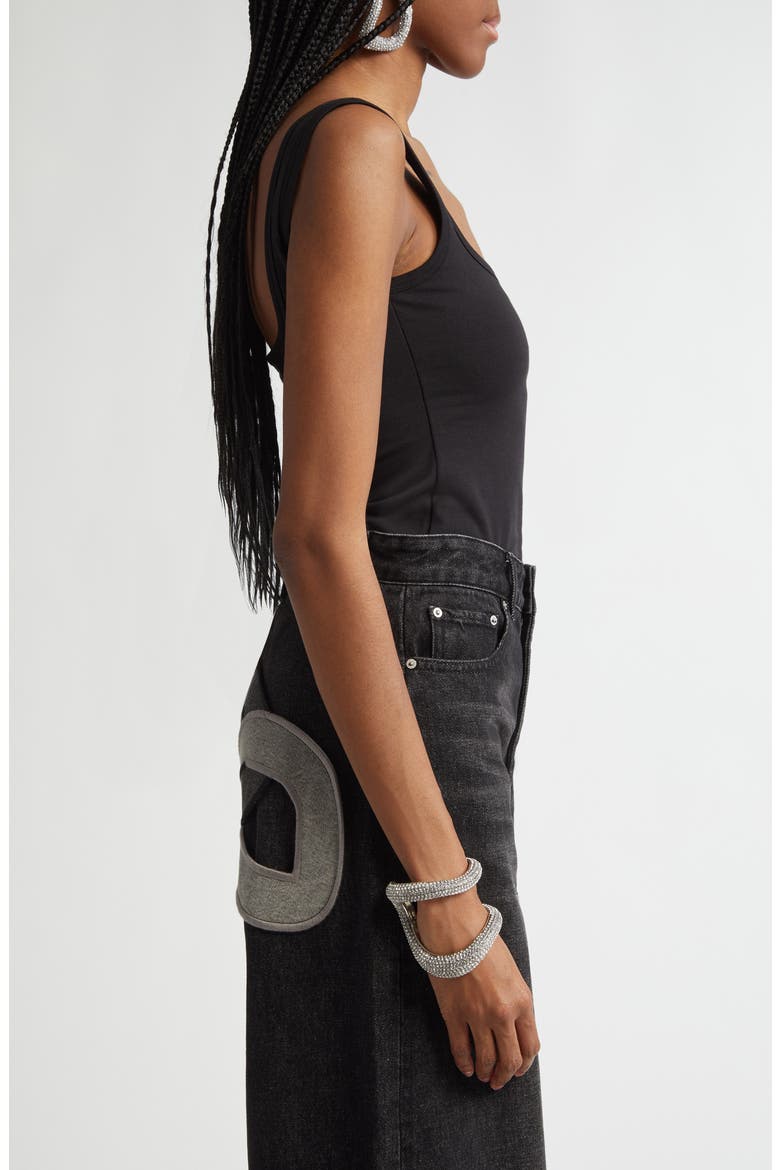 Crystal Link Tank Top, Alternate, color, BLACK