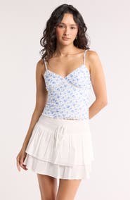 Abound Sweet Mesh Lace Trim Camisole