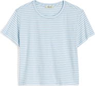 Madewell Stripe Boxy Crop Slub T-Shirt