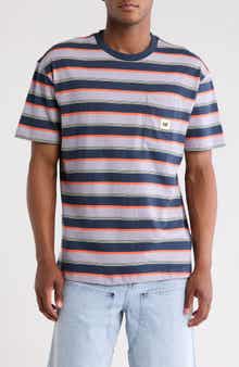 CAT WWR Stripe Patch Pocket Cotton T-Shirt