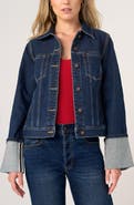 Liverpool Los Angeles Cuffed Selvedge Denim Trucker Jacket