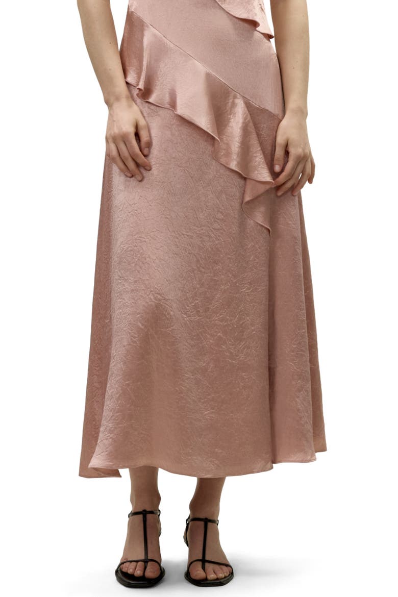 Hollis Satin Dress, Alternate, color, Rouge