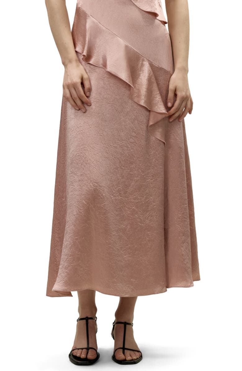 Rebecca Taylor Hollis Satin Dress, Alternate, color, Rouge