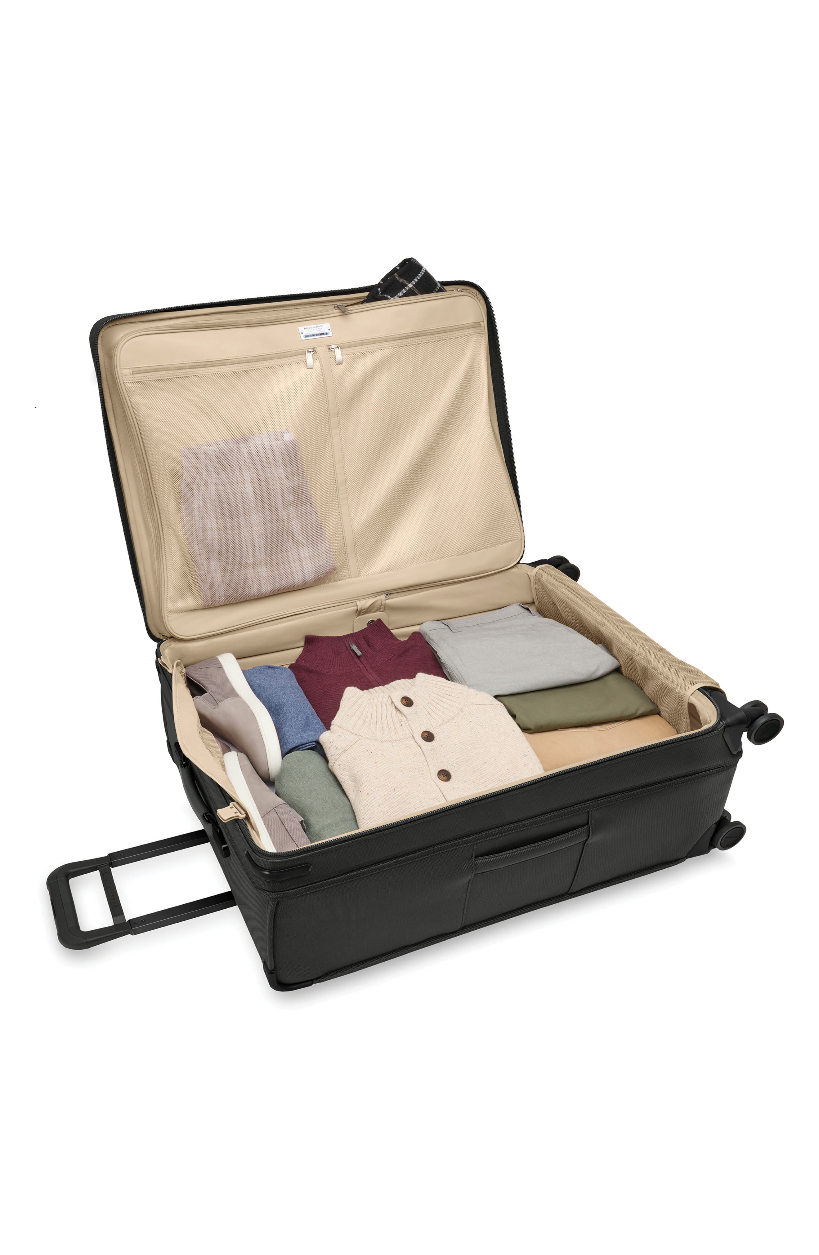 Briggs & Riley Baseline Extra Large Expandable Spinner Suitcase, Alternate, color, Black